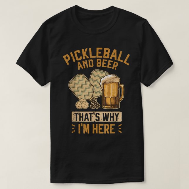 Camiseta Baloncesto y cerveza por eso estoy aquí (Diseño del anverso)
