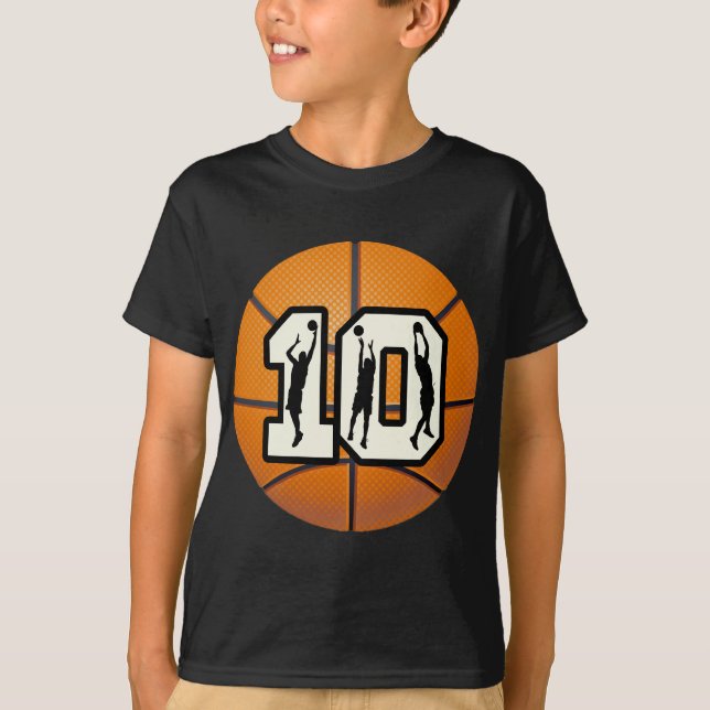 Camiseta Baloncesto y jugadores del número 10 (Anverso)
