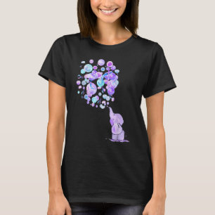 Camiseta Balones azul púrpura Elefante Artritis reumatoide