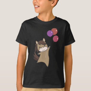 Camiseta Balones de equitación vuelan sobre la ponía animal