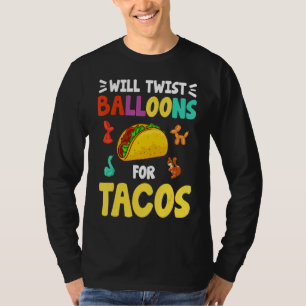 Camiseta Balones de globo de modelado de animales de modela