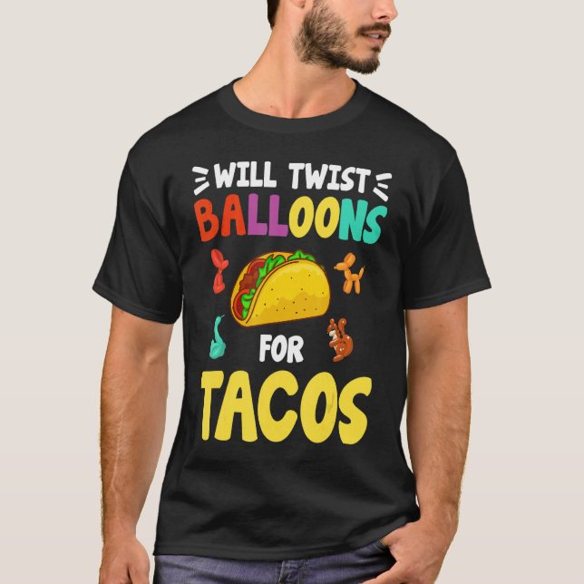 Camiseta Balones de globo de modelado de animales de modela (Anverso)