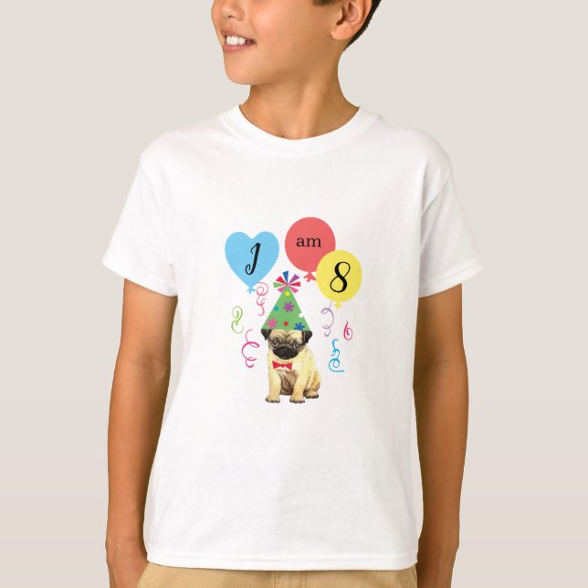 Camiseta Balones de la fiesta de cumpleaños desplaza a la c (Anverso)