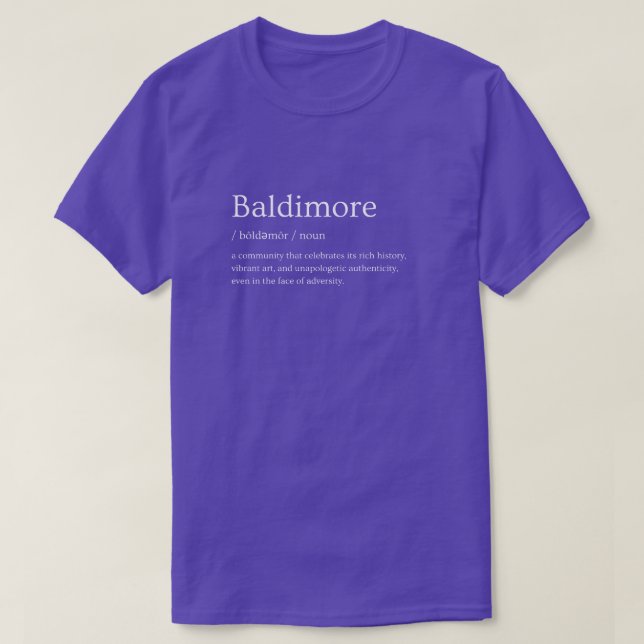 Camiseta Baltimore (Diseño del anverso)