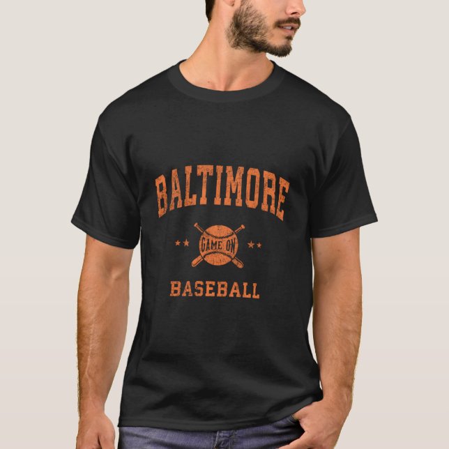 Camiseta Baltimore Béisbol Retro (Anverso)