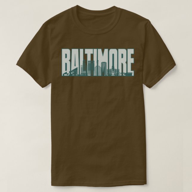 Camiseta Baltimore City Skyline USA 1 (Diseño del anverso)