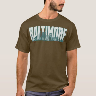 Camiseta Baltimore City Skyline USA 1