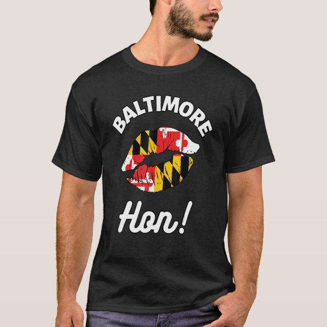 Camiseta Baltimore Hon Maryland Chica MD Límites de la band (Anverso)