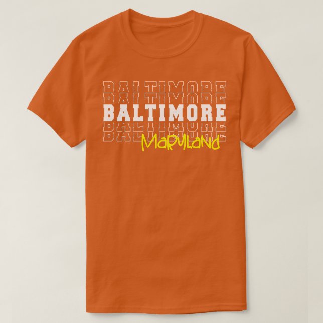 Camiseta Baltimore Maryland Baltimore MD (Diseño del anverso)