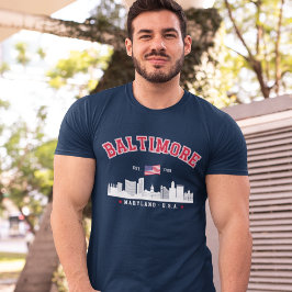 Camiseta Baltimore Maryland Modern Skyline city