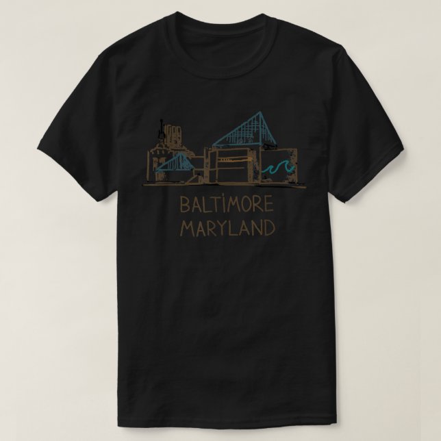 Camiseta Baltimore National Aquarium Maryland T tee (Diseño del anverso)