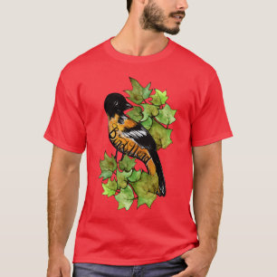 Camiseta Baltimore oriole Bird Nerd chica