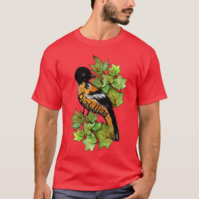 Camiseta Baltimore oriole Bird Nerd chica (Anverso)