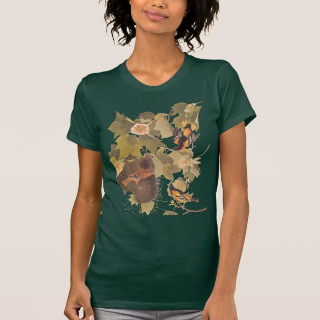 Camiseta Baltimore Oriole Bird Trio (Anverso)