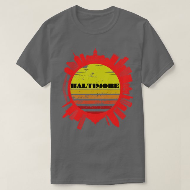 Camiseta BALTIMORE SUN RISE CITY DISEÑE TShirt (Diseño del anverso)