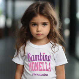 Camiseta Bambina Monella graciosa niña italiana