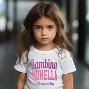 Camiseta Bambina Monella graciosa niña italiana