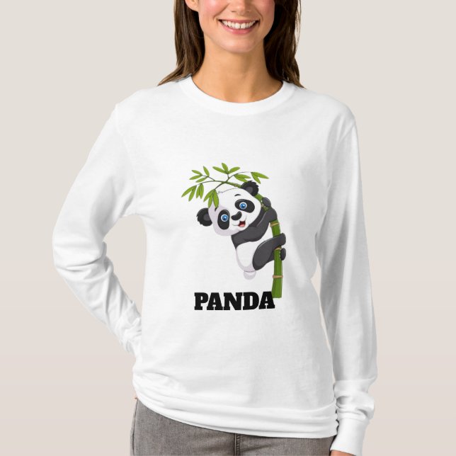 Camiseta Bamboo Buddy Colgado con Mi Snack Panda Peekaboo  (Anverso)