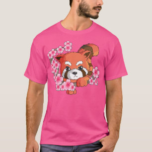 Camiseta Bamboo de ventilador de árbol de cerezo rojo japon