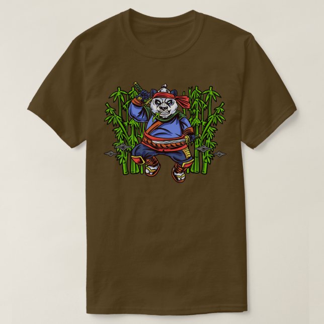 Camiseta Bamboo Kung Fu Ninja Panda Bear Samurai Sword Mart (Diseño del anverso)