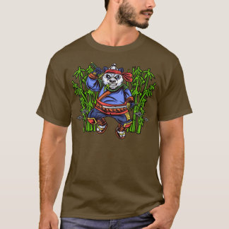 Camiseta Bamboo Kung Fu Ninja Panda Bear Samurai Sword Mart