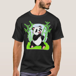 Camiseta Bambú, animales salvajes chinos de la selva Cute P