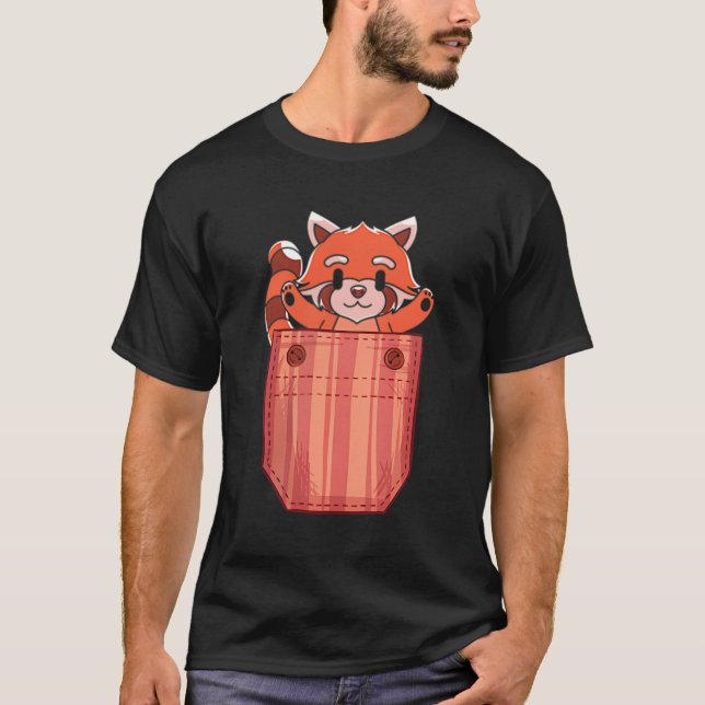 Camiseta Bambú Panda Bear Animal Pocket Red Panda (Anverso)