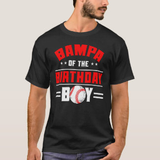 Camiseta Bampa De La Familia De Béisbol Del Niño De Cumplea