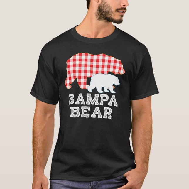 Camiseta Bampa Plaid Great Bear Daddy Grandpa  Proud (Anverso)