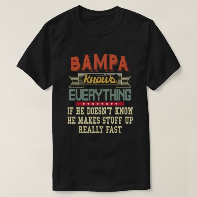 Camiseta Bampa sabe todo lo gracioso que el regalo del abue (Diseño del anverso)