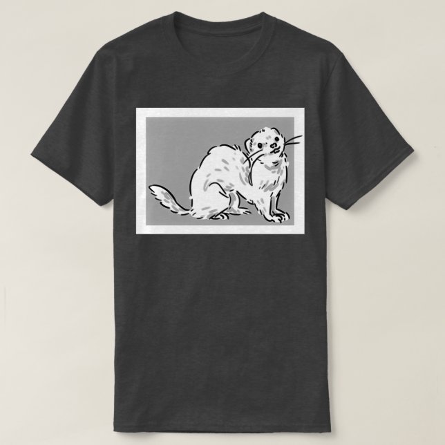 Camiseta BampW Ferret (Diseño del anverso)