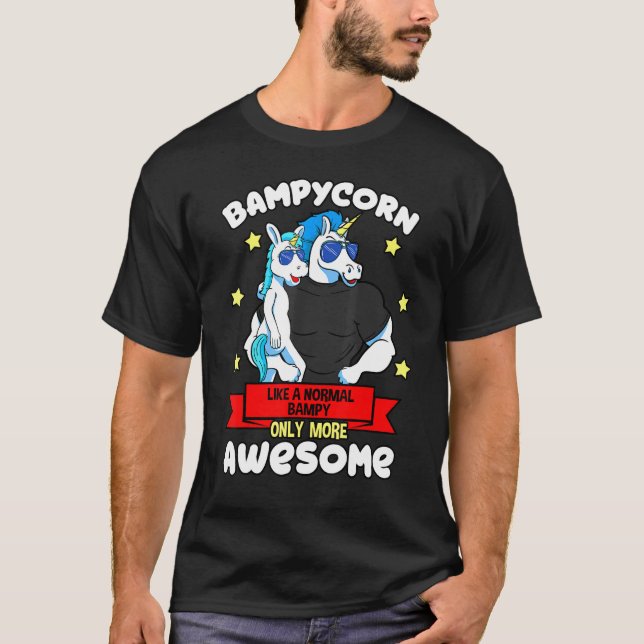 Camiseta Bampycorn 1 niño Día del Padre Abuelo Unicornio (Anverso)