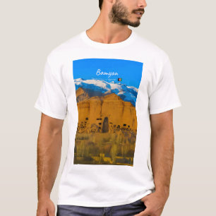 Camiseta Bamyan, Afganistán - Valle del acantilado de Buda