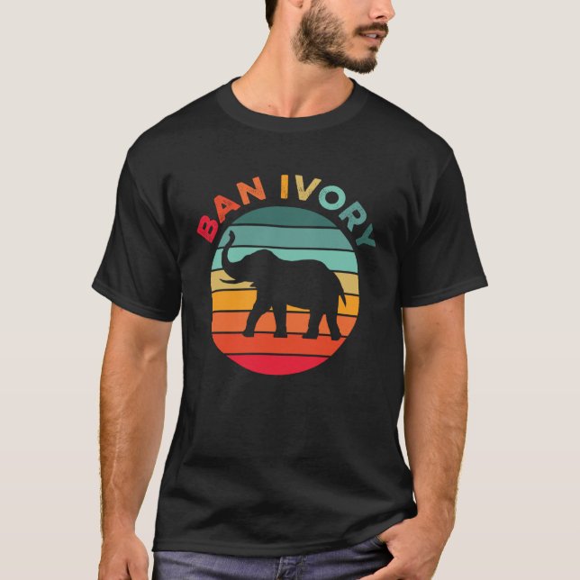 Camiseta Ban Ivory Save Elephant Tusks Animal Wildlife Cons (Anverso)