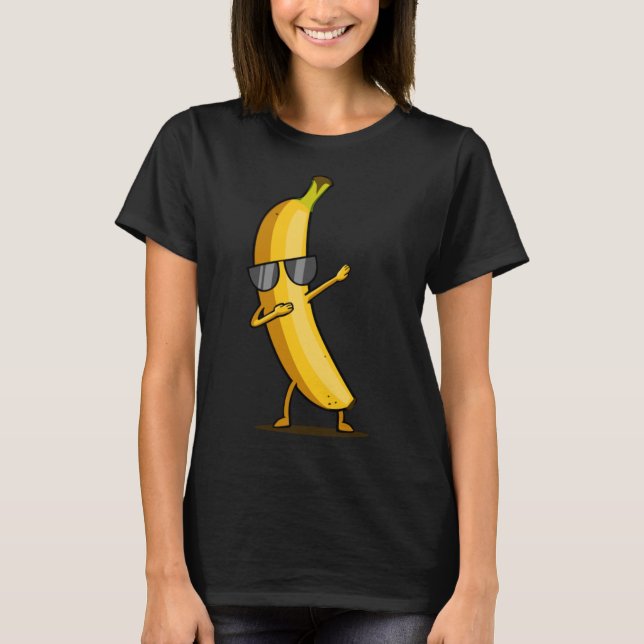Camiseta Banana amarilla de Dabbin - Fruta bailadora gracio (Anverso)