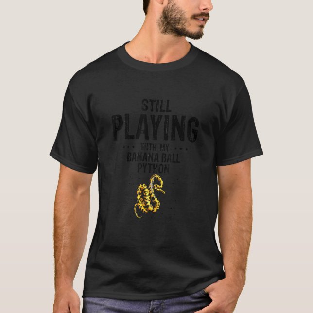 Camiseta Banana Ball Python and Noodle Reptile Designs 4 (Anverso)