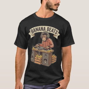 Camiseta Banana Beats DJ Mono Caricatura