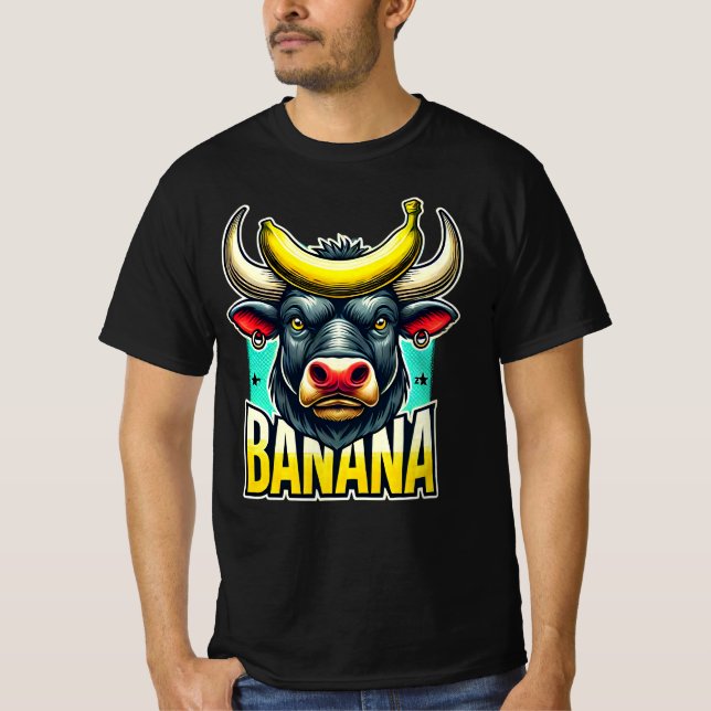 Camiseta Banana Bull - absurdes Tierdesign für Witzbolde (Anverso)