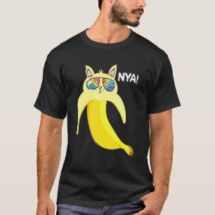 Camiseta Banana Cat Nya Kitten Tropical Fruit Banana