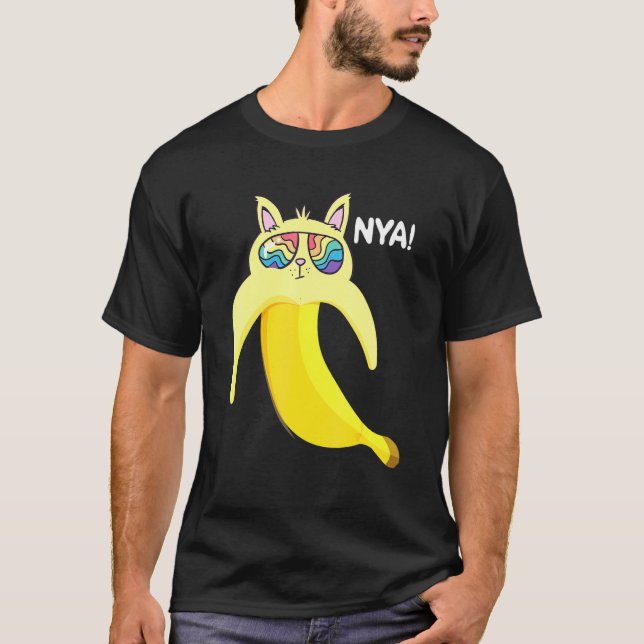 Camiseta Banana Cat Nya Kitten Tropical Fruit Banana (Anverso)