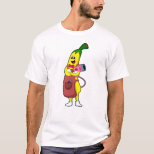 Camiseta Banana como peluquería con secador de pelo