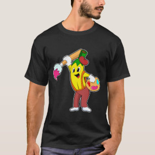 Camiseta Banana como pintora con pincel de pintura
