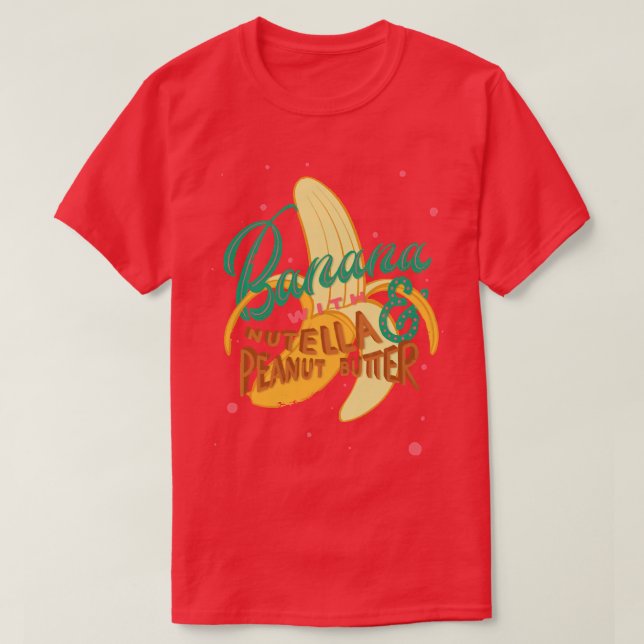 Camiseta Banana con mantequilla de maní nutella (Diseño del anverso)