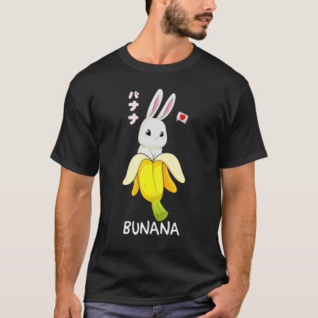 Camiseta Banana Conejo Conejo Pun Bunana Fruta Animal (Anverso)