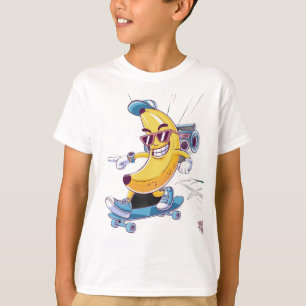 Camiseta Banana de patinaje con boombox - Gota de estilo