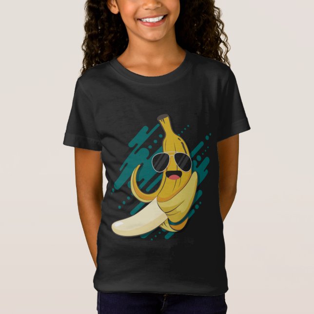Camiseta Banana divertida con gafas de sol Potasio Healthy  (Anverso)
