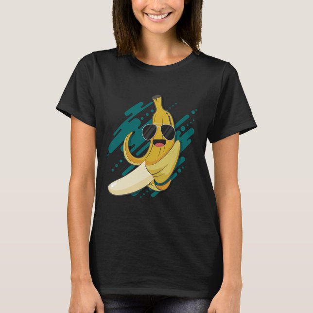 Camiseta Banana divertida con gafas de sol Potasio Healthy  (Anverso)