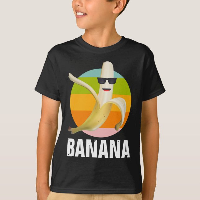 Camiseta Banana divertida con gafas de sol Retro diseño Fru (Anverso)