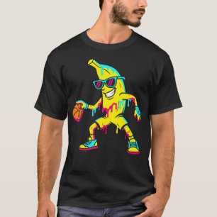 Camiseta Banana Divertido Baloncesto Goteo Niños Jóvenes Ni