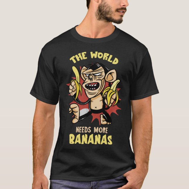 Camiseta Banana El Mundo Necesita Comida Vegan Frui Bana De (Anverso)
